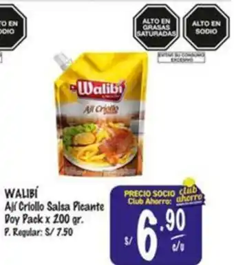 MaxiAhorro Walibí ají criollo salsa picante doy pack oferta