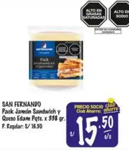 MaxiAhorro San fernando pack jamón sandwich y oferta