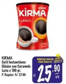 MaxiAhorro Kirma café instantáneo clásico con caramelo lata oferta