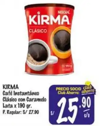 MaxiAhorro Kirma café instantáneo clásico con caramelo lata oferta