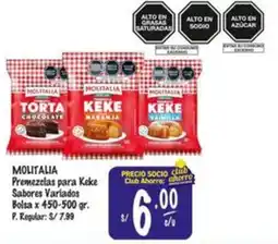 MaxiAhorro Molitalia premezclas para keke sabores variados bolsa oferta