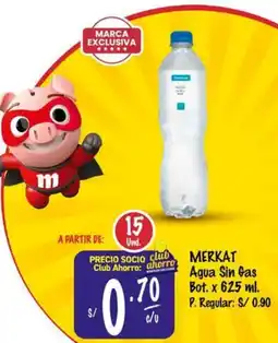MaxiAhorro Merkat agua sin gas bot. oferta