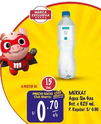 MaxiAhorro Merkat agua sin gas bot. oferta