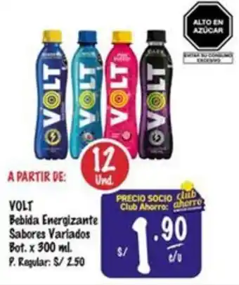 MaxiAhorro Volt bebida energizante sabores variados bot. oferta