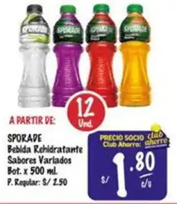 MaxiAhorro Sporade bebida rehidratante sabores variados oferta