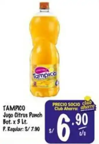 MaxiAhorro Tampico jugo citrus punch bot. oferta