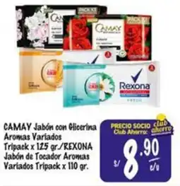MaxiAhorro Camay jabón con glicerina aromas variados oferta