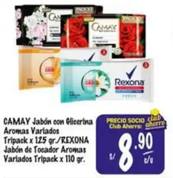 MaxiAhorro Camay jabón con glicerina aromas variados oferta