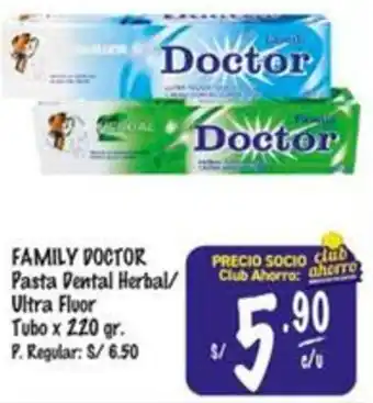 MaxiAhorro Family doctor pasta dental herbal/ ultra fluor tubo oferta