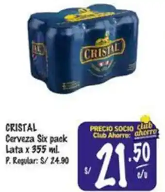MaxiAhorro Cristal cerveza six pack lata oferta