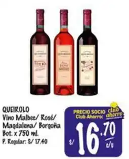 MaxiAhorro Queirolo vino oferta
