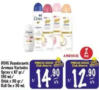 MaxiAhorro Dove desodorante aromas variados oferta