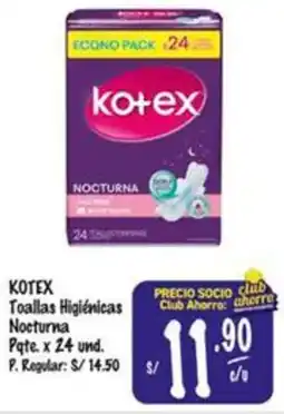 MaxiAhorro Kotex toallas higiénicas nocturna oferta
