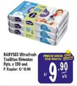 MaxiAhorro Babysec ultrafresh toallitas húmedas oferta