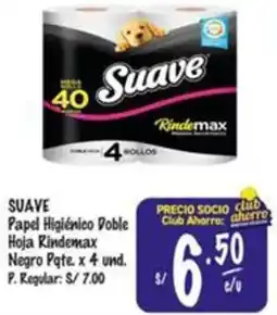 MaxiAhorro Suave papel higiénico doble oferta