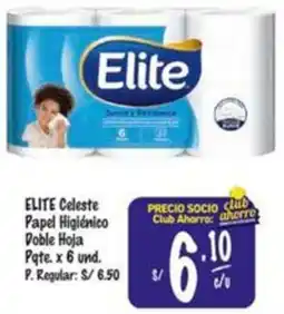 MaxiAhorro Elite celeste papel higiénico doble hoja oferta