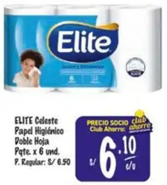 MaxiAhorro Elite celeste papel higiénico doble hoja oferta