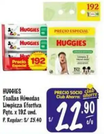 MaxiAhorro Huggies toallas húmedas limpieza efectiva oferta