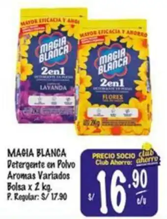 MaxiAhorro Magia blanca detergente en polvo aromas variados oferta