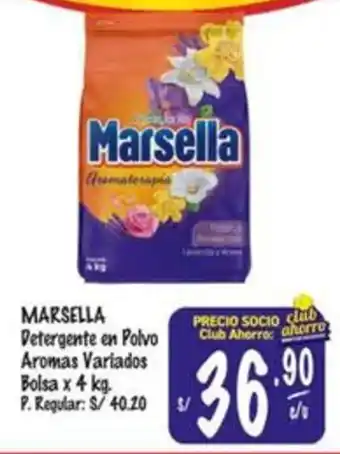 MaxiAhorro Marsella detergente en polvo aromas variados bolsa oferta