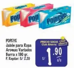 MaxiAhorro Popeye jabón para ropa aromas variados barra oferta