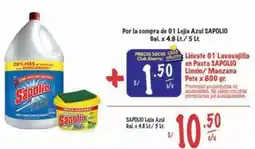 MaxiAhorro Sapolio por la compra de 01 lejía azul oferta