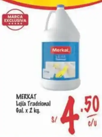 MaxiAhorro Merkat lejía tradcional gal. oferta