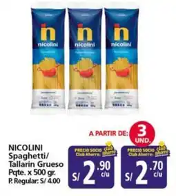Mayorsa Nicolini spaghetti/ tallarin grueso pqte. oferta
