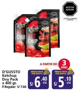 Mayorsa D'gussto ketchup doy pack oferta