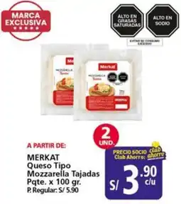 Mayorsa Merkat queso tipo mozzarella tajadas pqte. oferta