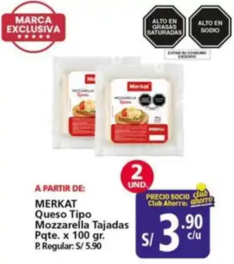 Mayorsa Merkat queso tipo mozzarella tajadas pqte. oferta