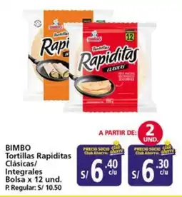 Mayorsa Bimbo tortillas rapiditas clásicas/ integrales oferta