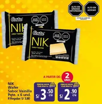Mayorsa Nik wafer sabor vainilla oferta