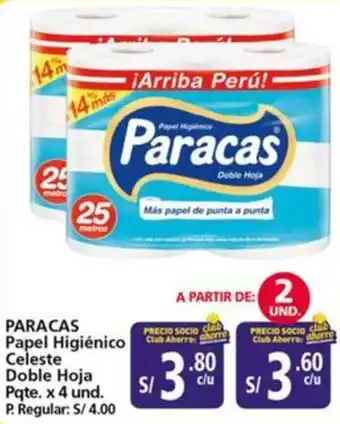 Mayorsa Paracas papel higiénico celeste oferta