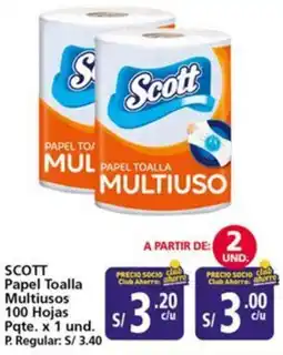 Mayorsa Scott papel toalla multiusos 100 hojas oferta