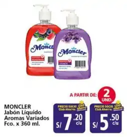 Mayorsa Moncler jabón líquido aromas variados oferta