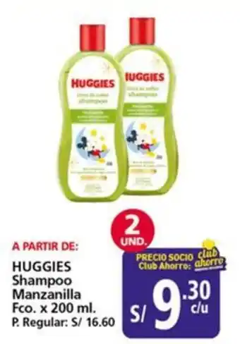 Mayorsa Huggies shampoo manzanilla oferta