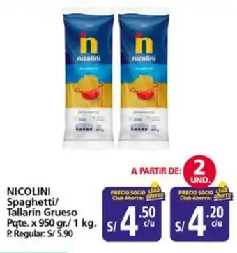 Mayorsa Nicolini spaghetti/ tallarin grueso oferta