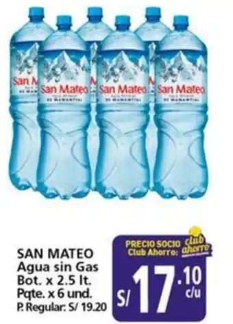 Mayorsa San mateo agua sin gas oferta