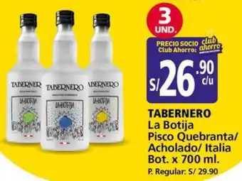 Mayorsa Tabernero la botija pisco oferta