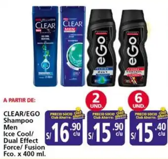 Mayorsa Clear/ego shampoo men dual effect oferta