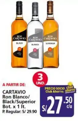 Mayorsa Cartavio ron blanco/ black/superior oferta