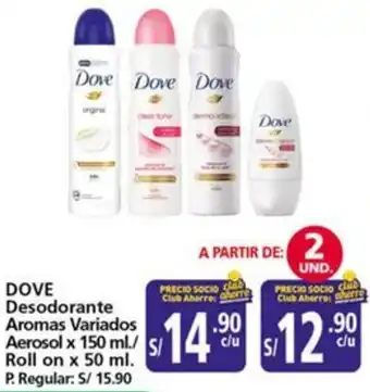 Mayorsa Dove desodorante aromas variados oferta