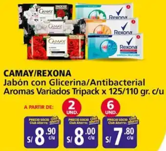 Mayorsa Camay/rexona jabón con glicerina/antibacterial oferta