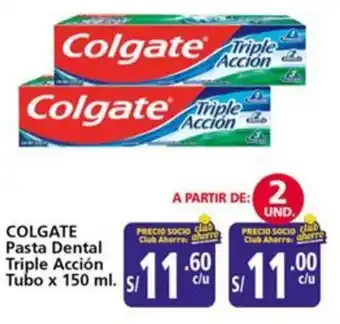 Mayorsa Colgate pasta dental triple acción tubo oferta