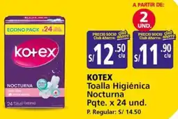 Mayorsa Kotex toalla higiénica nocturna oferta
