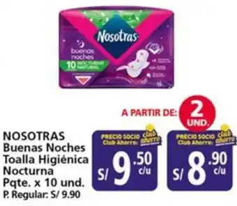 Mayorsa Nosotras buenas noches toalla higiénica nocturna oferta