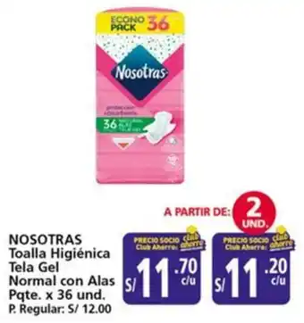 Mayorsa Nosotras toalla higiénica normal con alas oferta