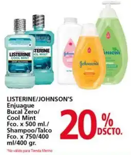 Mayorsa Listerine/johnson's enjuague bucal zero/ cool mint oferta