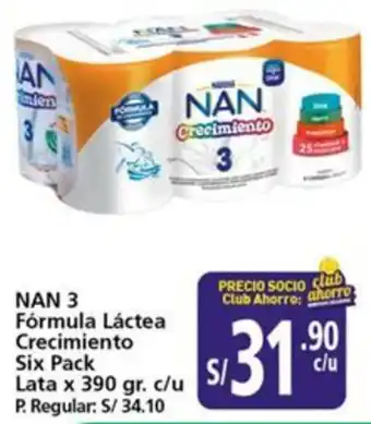 Mayorsa Nan 3 fórmula láctea crecimiento six pack oferta